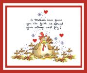 Mama Hen and Chicks Card